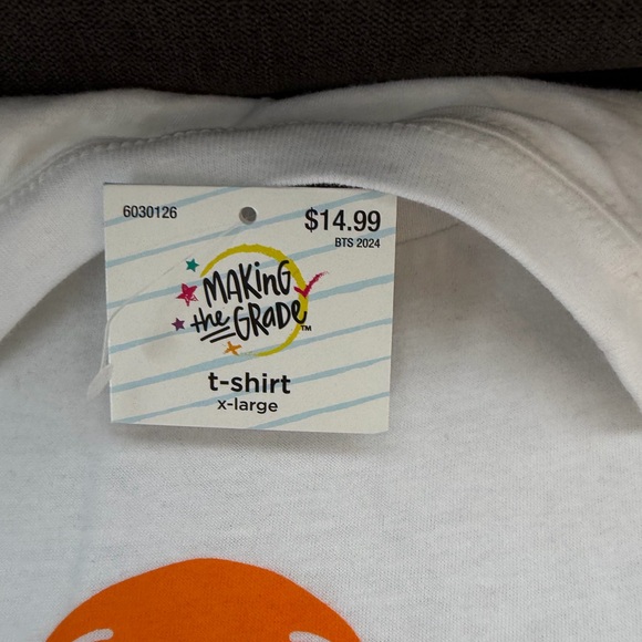 White T-Shirt with Colorful Smiley Faces - Picture 3 of 3